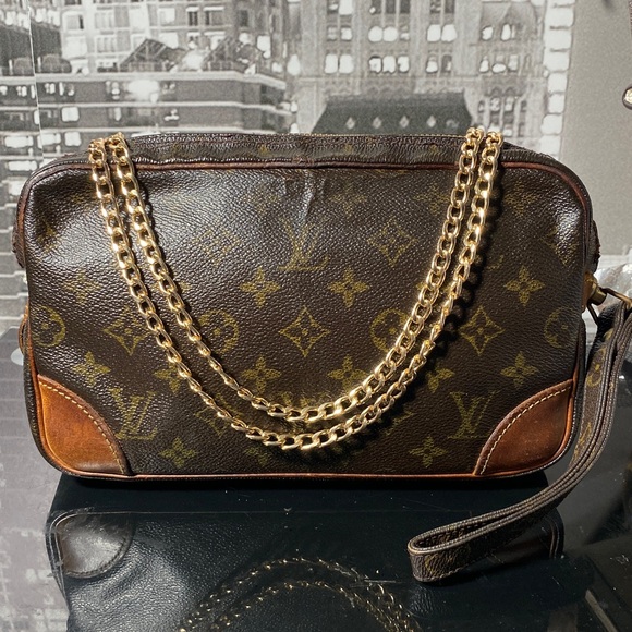 Authentic Louis Vuitton Monogram Marly Dragonne Clutch Bag - Picture 1 of 17